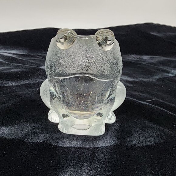 Textured Glass Frog Votive Candle Holder Carolina Critters 3.5" VTG - Picture 1 of 8